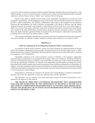 walgreen 2008 Proxy Statement