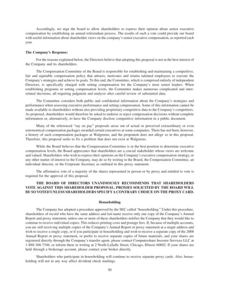 walgreen 2008 Proxy Statement