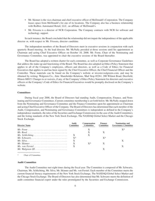walgreen 2008 Proxy Statement