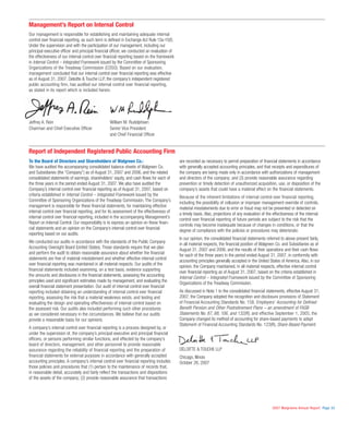 walgreen 2007 Annual Report