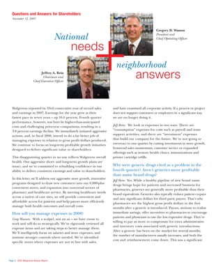 walgreen 2007 Annual Report