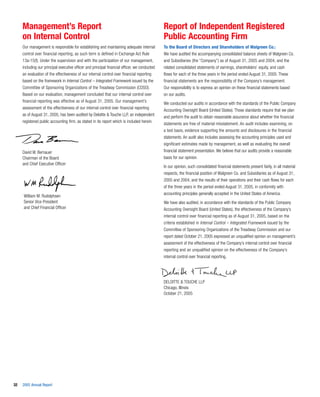 walgreen 2005 Annual Report