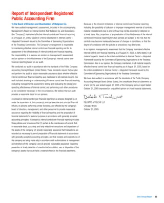 walgreen 2005 Annual Report