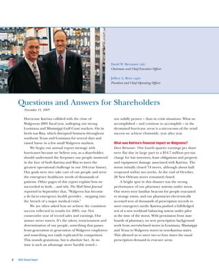 walgreen 2005 Annual Report