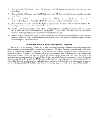 walgreen 2005 Proxy Statement