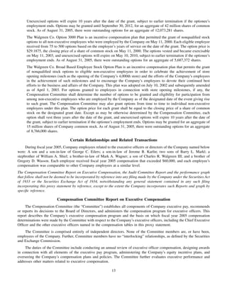 walgreen 2005 Proxy Statement