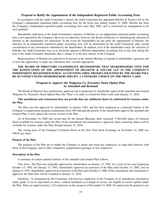 walgreen 2005 Proxy Statement