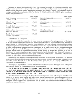 walgreen 2005 Proxy Statement