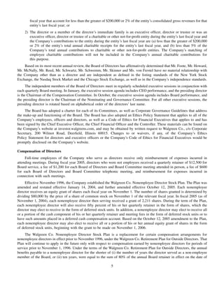 walgreen 2005 Proxy Statement