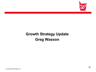 Walgreen Co. Fourth Quarter 2008 Earnings 