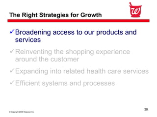 Walgreen Co. Fourth Quarter 2008 Earnings 