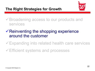 Walgreen Co. Fourth Quarter 2008 Earnings 