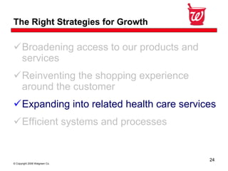 Walgreen Co. Fourth Quarter 2008 Earnings 