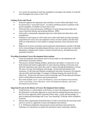 Comprehensive Guide to Career Development Interventions and Trends | PDF