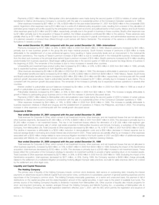 metlife 	2001 Annual Report