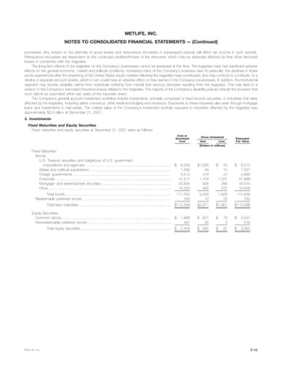 metlife 	2001 Annual Report