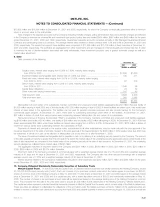 metlife 	2001 Annual Report