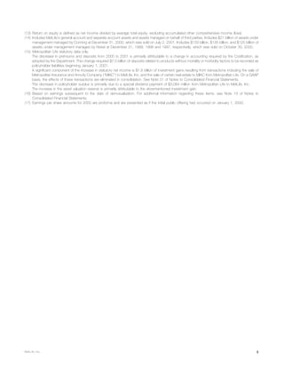 metlife 	2001 Annual Report