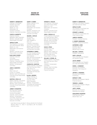metlife 	2001 Annual Report