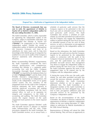 metlife Proxy Statement2006