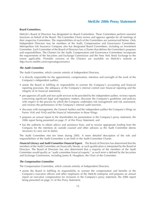metlife Proxy Statement2006