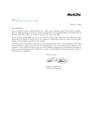 metlife Proxy Statement2006