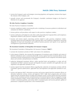 metlife Proxy Statement2006