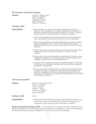 metlife Proxy Statement2003