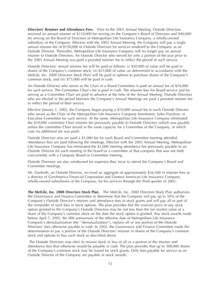 metlife Proxy Statement2003