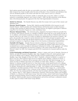 metlife Proxy Statement2003