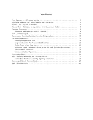 metlife Proxy Statement2003