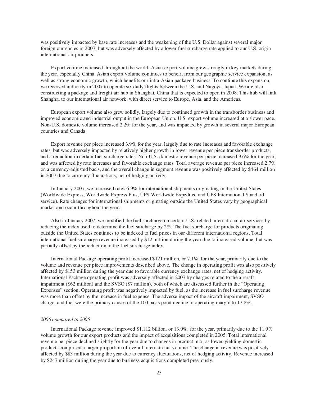 UPS Annual Reports2007