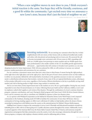 lowe's Annual Report2003