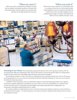 lowe's Annual Report2003