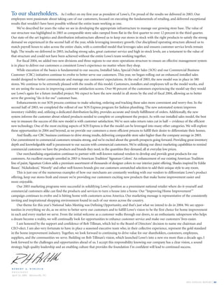 lowe's Annual Report2003