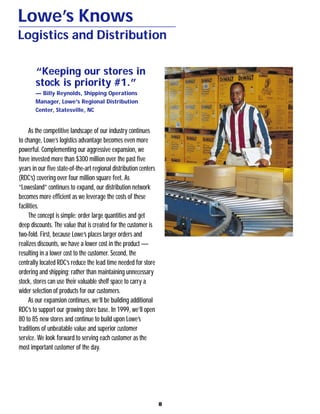 lowe's Annual Report1998