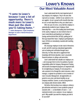 lowe's Annual Report1998