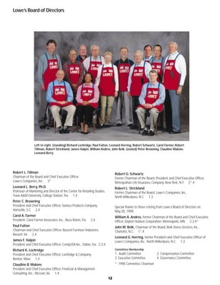 lowe's Annual Report1998