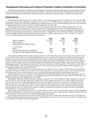 lowe's Annual Report1998