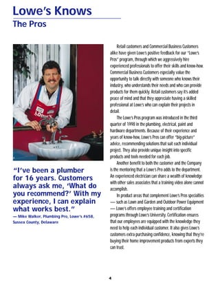 lowe's Annual Report1998