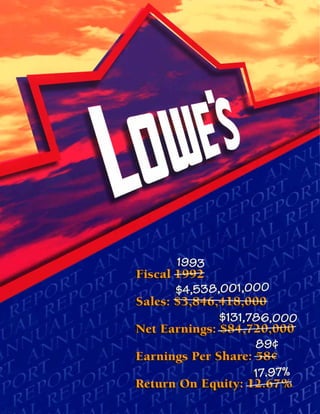lowe's Annual Report1993