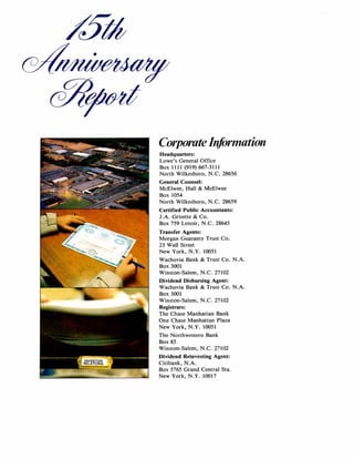 lowe's Annual Report1977