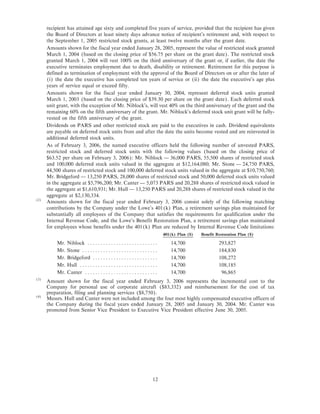lowe's Proxy Statement 2006