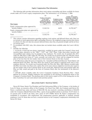 lowe's Proxy Statement 2006