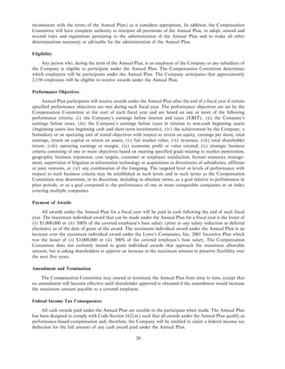 lowe's Proxy Statement 2006