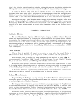 lowe's Proxy Statement 2006
