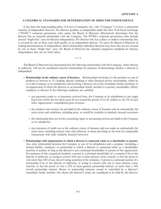 lowe's Proxy Statement 2006