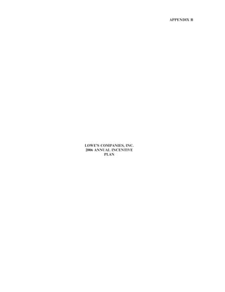 lowe's Proxy Statement 2006