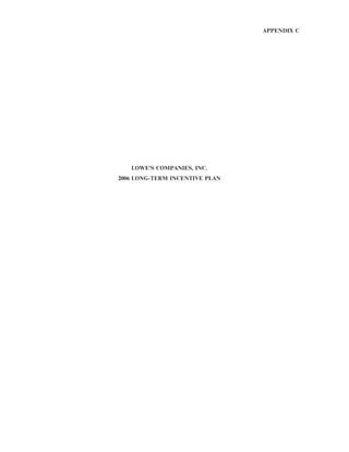 lowe's Proxy Statement 2006