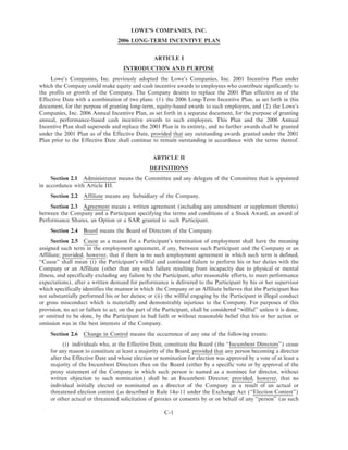 lowe's Proxy Statement 2006